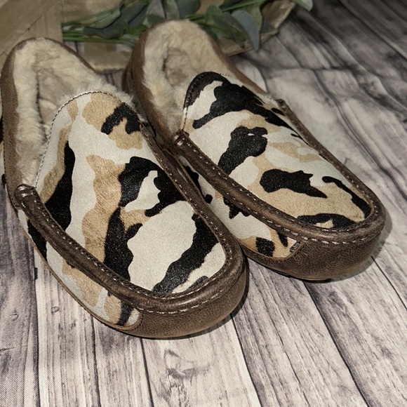 UGG Shoes Ugg Australia Ascot Stout Calf Hair Camo Slippers Poshmark